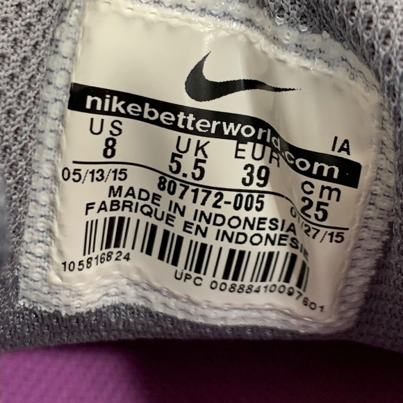 Nike MD Runner 2 Mid Athletic Running Sneakers Gray Purple Womens 8 - Picture 9 of 10